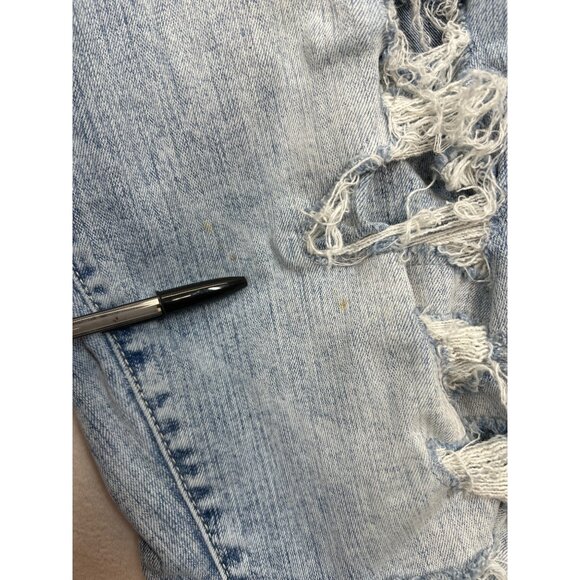 Torrid Jeans Womens 18 Plus Blue Denim Distressed Tapered‎ Leg - Picture 9 of 9